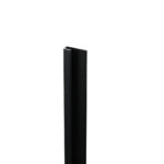 Start- en eindprofiel zwart pvc wand