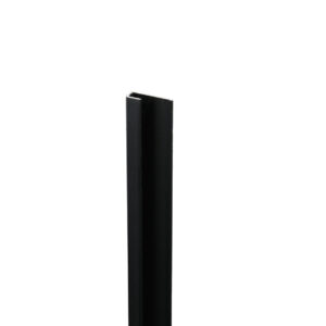 Start- en eindprofiel zwart pvc wand