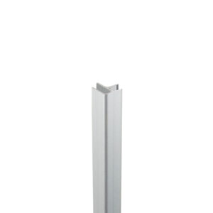 Binnen- en buitenhoekprofiel zilver pvc wand