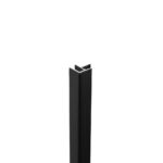 Binnen- en buitenhoekprofiel zwart pvc wand