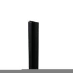 Start- en eindprofiel zwart pvc wand