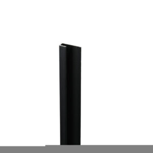 Start- en eindprofiel zwart pvc wand