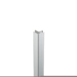 Binnen- en buitenhoekprofiel zilver pvc wand