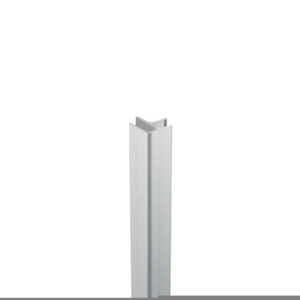 Binnen- en buitenhoekprofiel zilver pvc wand